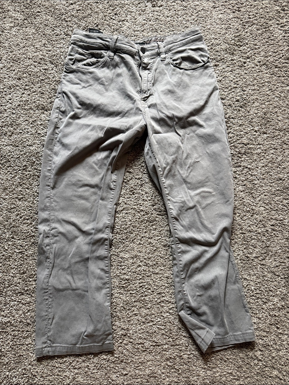 Men's Grey Straight-Leg Jeans